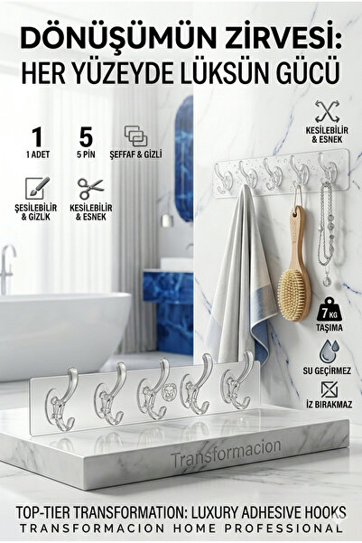 Transformacion Xenoty 5 Pinli Yapışkanlı 90D Tüm Alanlarda Askı 716049