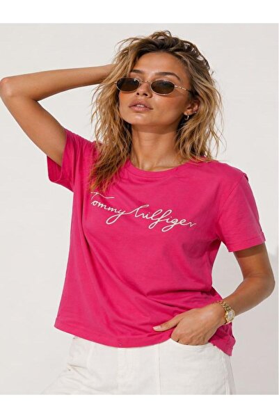 Tommy Hilfiger Map Crew Neck Women's Organic Cotton T-Shirt