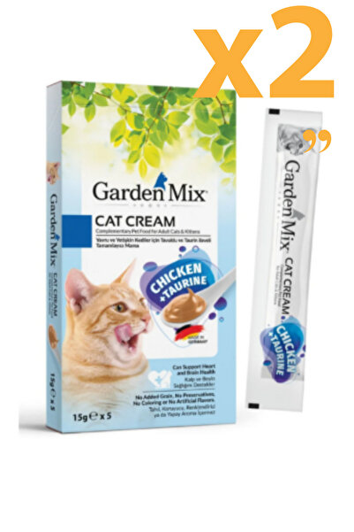 Gardenmix GARDEN MİX KEDİ KREMASI TAVUK - TAURİN 15GR 5 ADET (2 ADET )