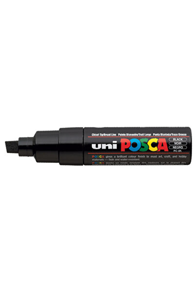 UNİ-BALL Marker Painting Posca Water Based Poster 8.0 mm Black Pc-8K (1 Unit)