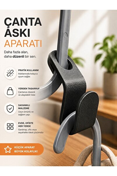 YEGGE 3 Adet Tüm Askılara Uyumlu Askı Kancası Askı Aparatı , Askı Çoğaltıcı ,...