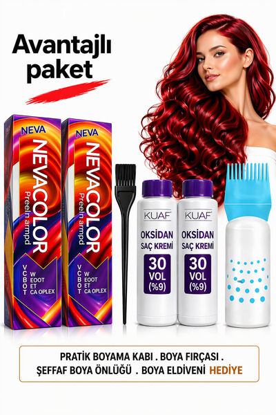 Neva Color Nevacolor Saç Boyası 0.65 Yoğun Fuşya 2 Adet Oksidan 30 Vol 2 Adet