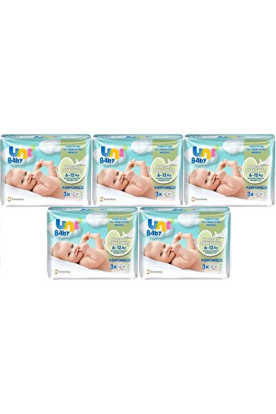 Uni Baby Islak Havlu Hassas Dokunuş 52 Yaprak (15 Li Set) 780 Yaprak (5PK*3)