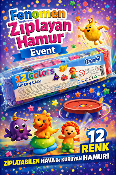 KATREMİA Havayla Kuruyan 24'lü Modelleme Kili Yumuşak Clay Date Fikri (EBEŞUA...