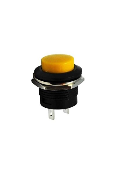 Motorobit R13-507 16mm Yaylı Push Buton - Sarı