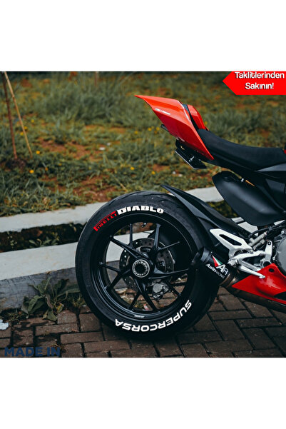 Kingstar Motosiklet Diablo Supercorsa Lastik Yazısı Sticker Arma 4 Adet 1.9 Cm