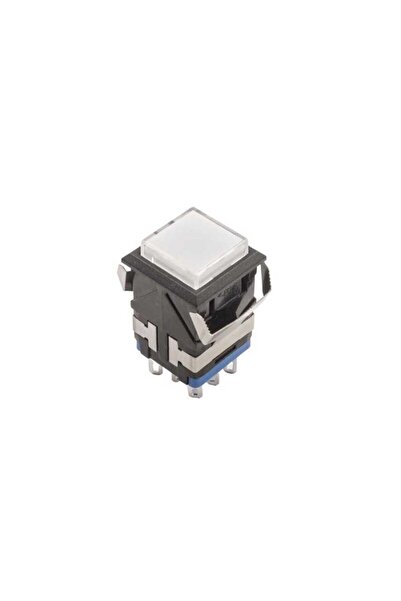 Motorobit KD2-22 19mm Işıklı Yaylı Push Buton - Beyaz