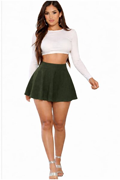 MAROVOAY Σούπερ μίνι φούστα λίκρα με φάσες