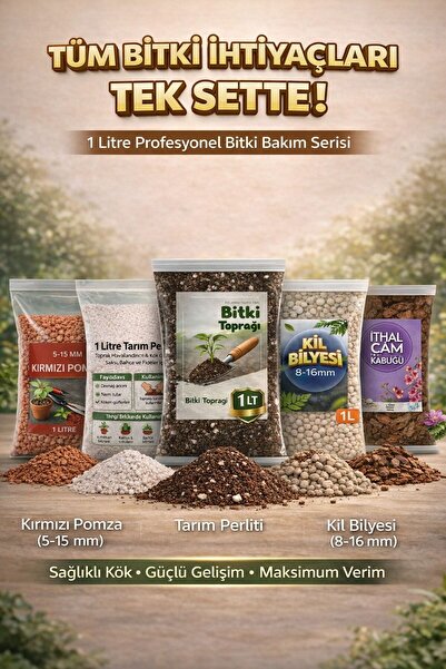NEXVORİA 5-15 MM Kırmızı Pomza- Tarım Perliti - Bitki Toprağı - 8-16 MM Kil B...