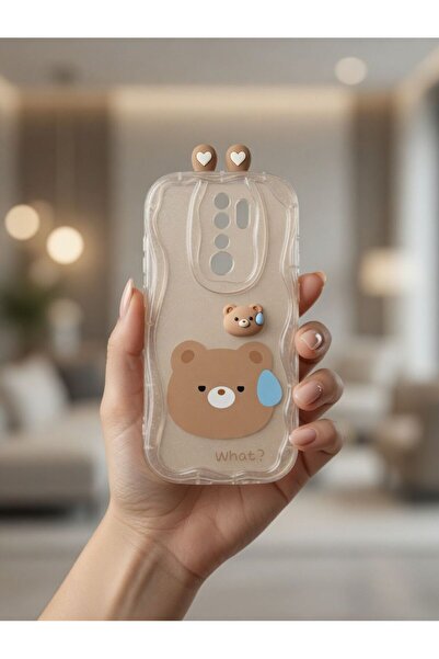 TECNOTREND Redmi Note 8 Pro Uyumlu 3D Desenli Kromi Silikon Kılıf