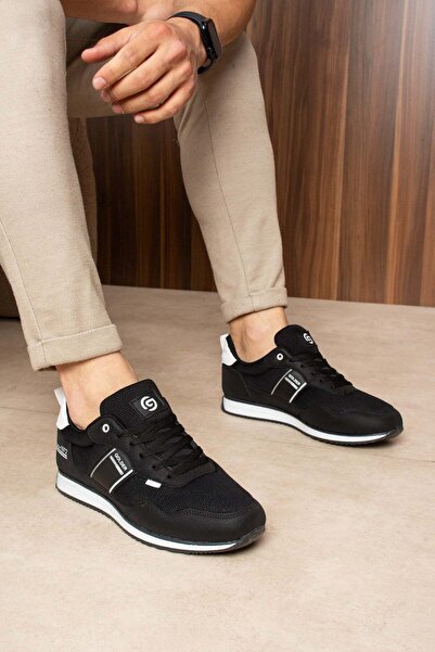 Golder Ανδρικά αθλητικά παπούτσια casual μαύρα με άνετη σόλα