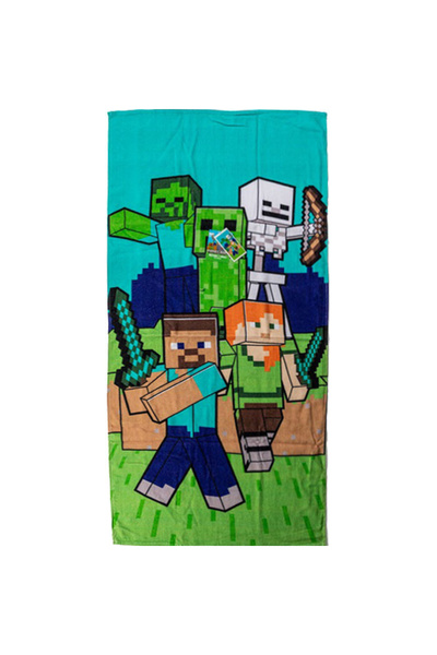 MINECRAFT Prosop de plajă din bumbac 70x140 cm 140 x 70 cm Multicolor