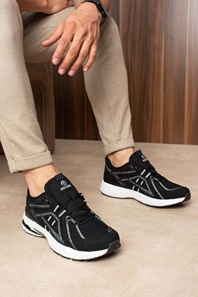 Golder Unisex Sneaker Casual Μαύρο Λευκό Άνετα Αθλητικά Παπούτσια με Σόλα