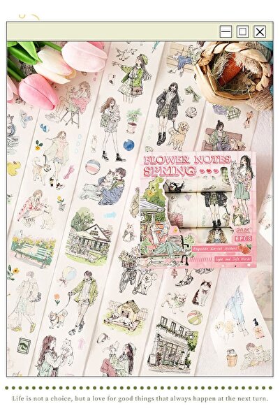 İthal E5- σετ καθημερινών washi tapes για κορίτσια