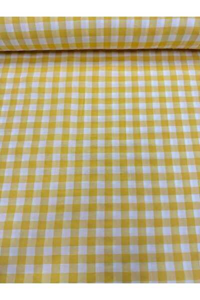 Home Duck kumaş (Sarı kareli 50 x 180 )