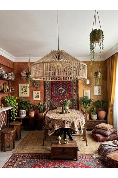 Home bohem sarkıt rustik avize