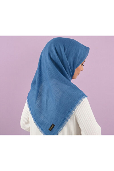 ÖZENSE Flamlı Pamuklu Terletmeyen 4 Mevsim Kullanılabilir 100x100 cm Kot mavi...