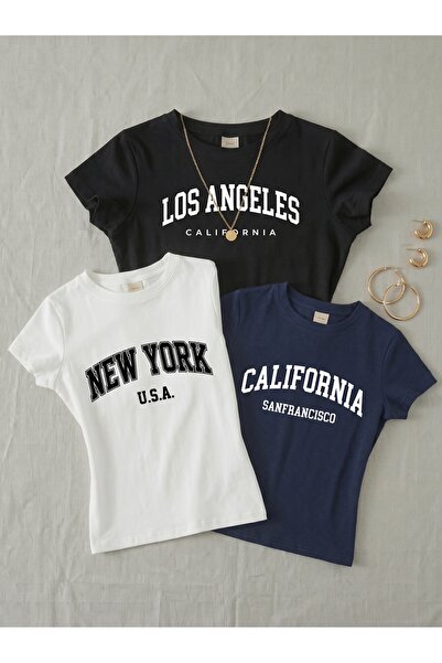 NİCE 3-Pack Women's Basic Printed Cotton Combed Cotton Printed - Lycra Short ...