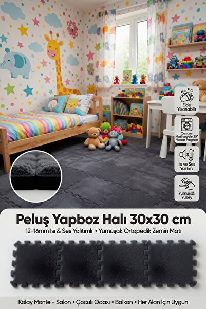 elicara Toplinska i zvučna izolacija, plišani puzzle tepih 30x30 cm - 12-16mm...