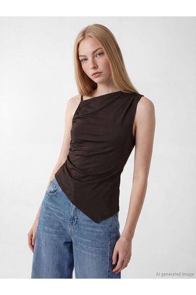 LC Waikiki XSIDE Ασύμμετρη μπλούζα με κορδόνι στο λαιμό