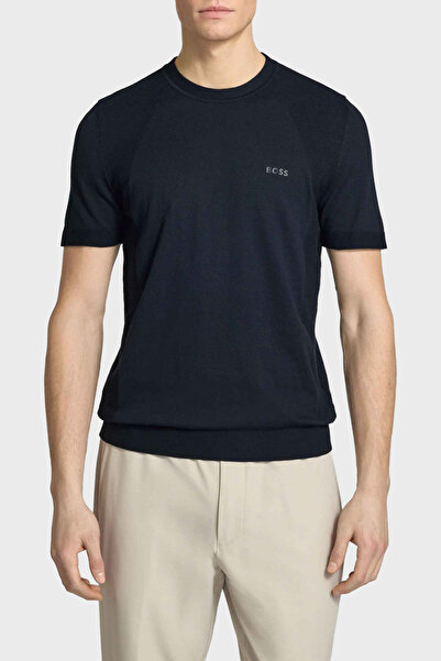 BOSS Pamuklu Regular Fit Logolu Bisiklet Yaka T Shirt Erkek T SHİRT 50558347 402