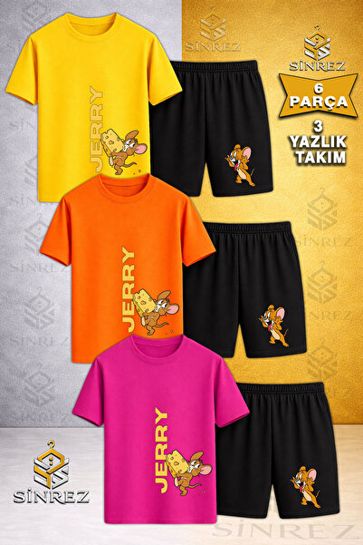 SİNREZ Tricou pentru copii FRE JRY TEKLI PEYNIR CALAN cu imprimeu, cu gât rot...