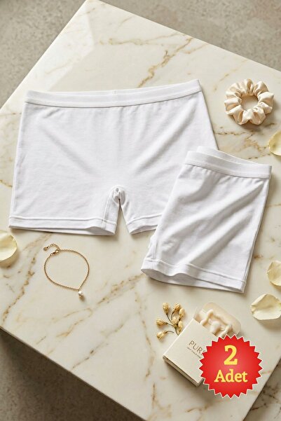 fevien Women's 2-Pack Cotton Modal Lycra Shorts Panties Body-Hugging Daily Bato
