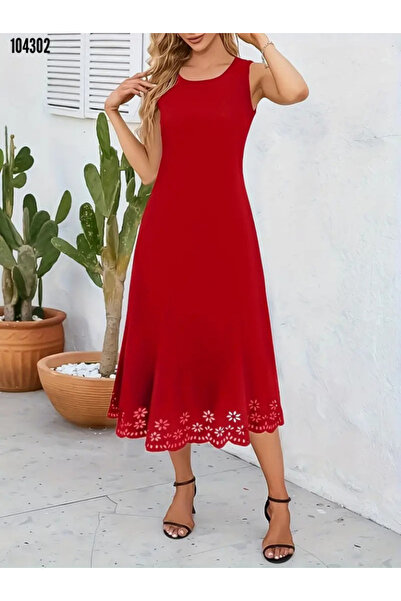 moda wanilia Rochie de vară de damă, cu imprimeu floral, lungime midi