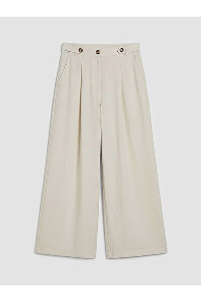 LC Waikiki LCWAIKIKI Κλασικό Γυναικείο Παντελόνι από Ύφασμα με Πιέτες σε Χαλα...