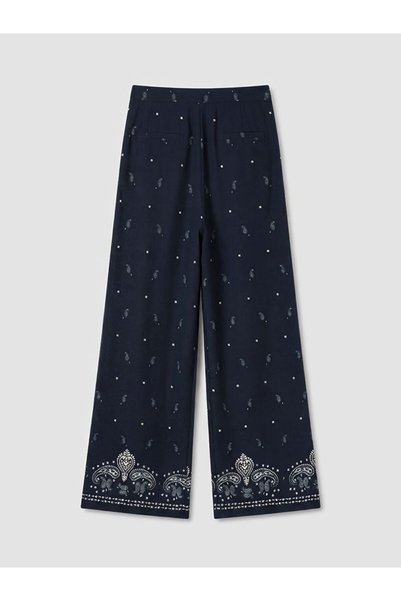 LC Waikiki Pantaloni de damă LCWAIKIKI Classic cu talie elastică cu imprimeu