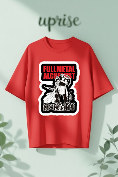 Vordevia Fullmetal Alchemist Printed Cotton Oversize T-Shirt