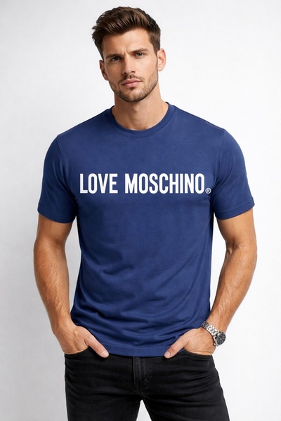 Love Moschino Pamuklu Logo Print Jersey T-Shirt