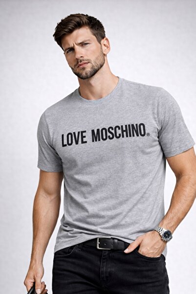 Love Moschino Pamuklu Logo Print Jersey T-Shirt