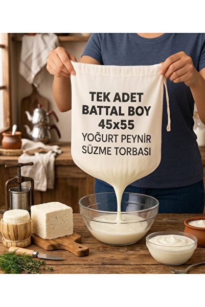 Blue Home YOĞURT VE PEYNİR SÜZME TORBASI (1 ADET ) Katık Torbası