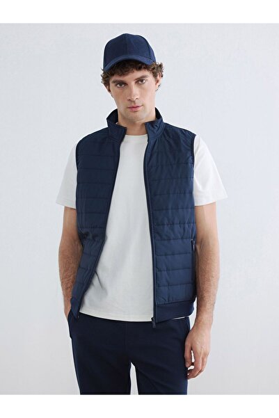 LC Waikiki Lcwaikiki Classic Stand Collar Quilted Men's Vest