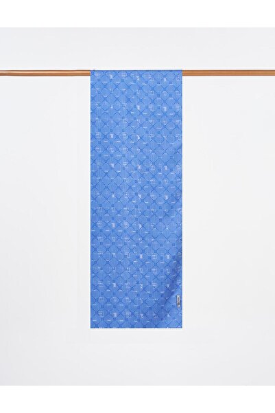 Kayra Monogram Pattern Shawl Indigo