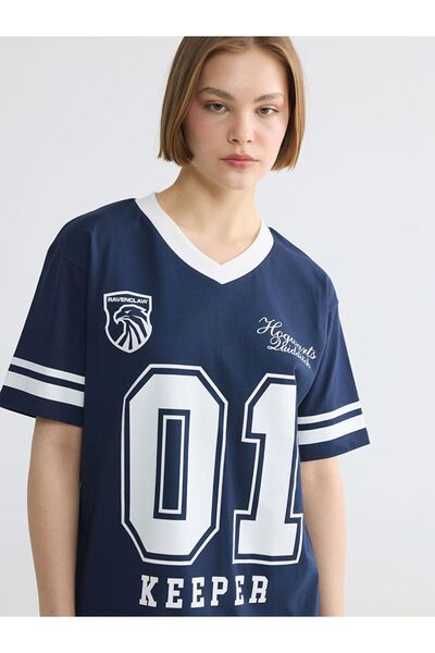 LC Waikiki XSIDE Γυναικείο μπλουζάκι με στάμπα Χάρι Πότερ σε μεγάλο μέγεθος