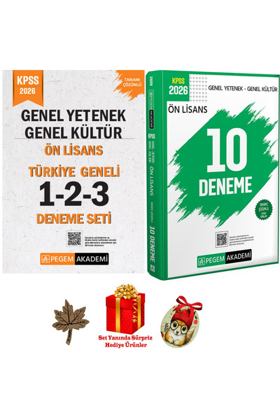 Pegem Akademi Yayıncılık Pegem 2026 KPSS Lise-Ön Lisans Türkiye Geneli 1-2-3 ...