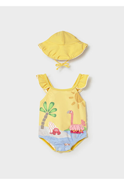 MAYORAL Baby Girl Sun Protection Hat Swimsuit 1737