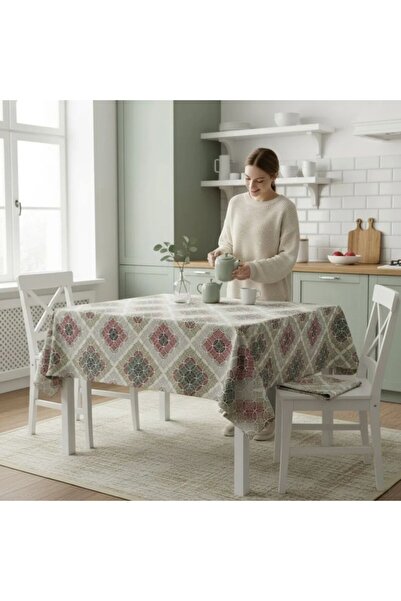 Lenjerii Deosebite Teflon-coated tablecloth 160x220 cm, Geometric multicolor