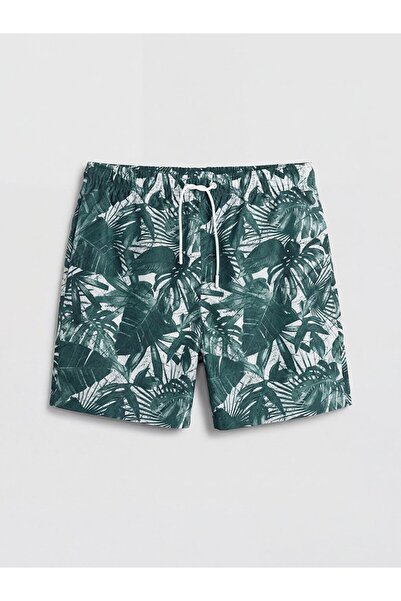 LC Waikiki LCW SWIMWEAR Kısa Boy Desenli Erkek Deniz Şortu