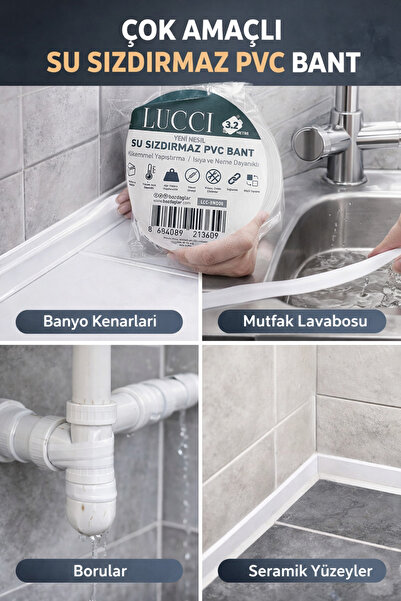 lucci su sızdırmaz pvc bant 3.2 metre