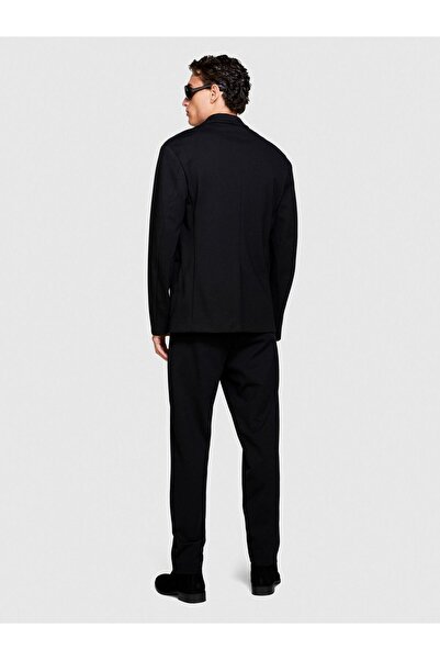 Sisley Krojene chino pantalone, muška crna majica - 323A485SSF035