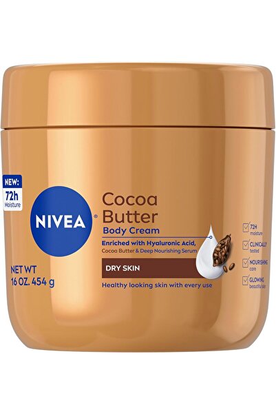 NIVEA Cocoa Butter Body Cream for Dry Skin, 16 oz
