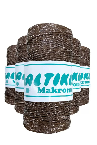 Mestore 5 bucăți șnur de macrame din poliester cu sclipici SG-2080