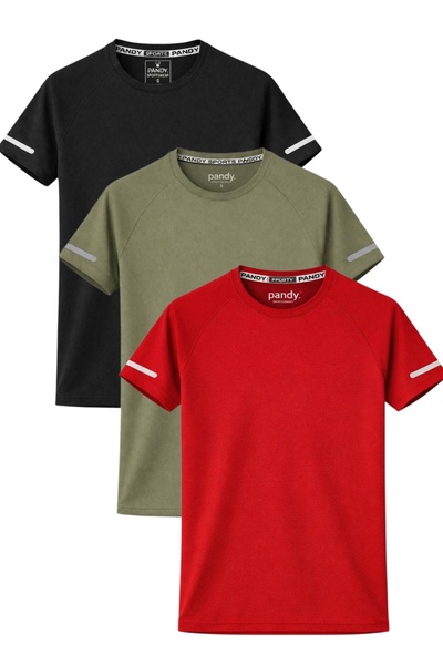 pandy Γυναικείο αθλητικό μπλουζάκι 3-pack, πολύχρωμο, τεχνικό, με δυνατότητα ...