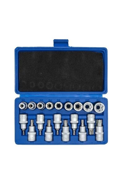 Genel Markalar 1/2 Torx ve İç Dış Torx E Lokma Seti 19 Parça Çantalı