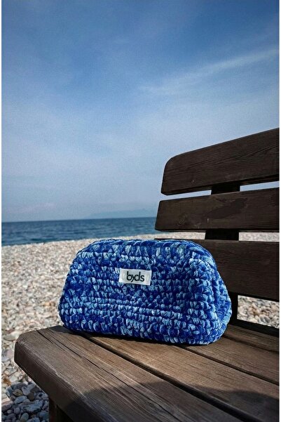 Beril Yamaç Design Studio THE SEA Μπλε Πλεκτό στο χέρι Βελούδινο Νήμα Γυναικε...