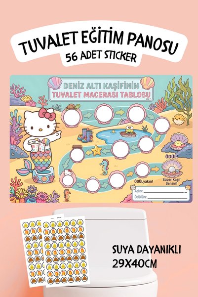 alışveriş kurdu Çocuklar İçin Eğitici ve Eğlenceli Tuvalet Eğitimi Sticker Pa...