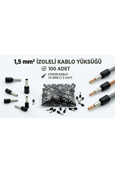 TORK 1,5mm İZOLELİ KABLO YÜKSÜĞÜ 100 ADET 16AWG